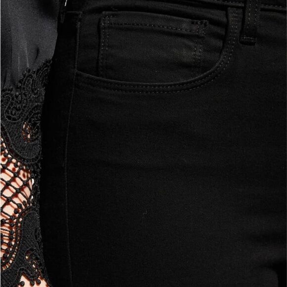 L’Agence NWT Margot High Rise Skinny Jeans in Noir Size 31 MSRP $245 - Picture 7 of 7